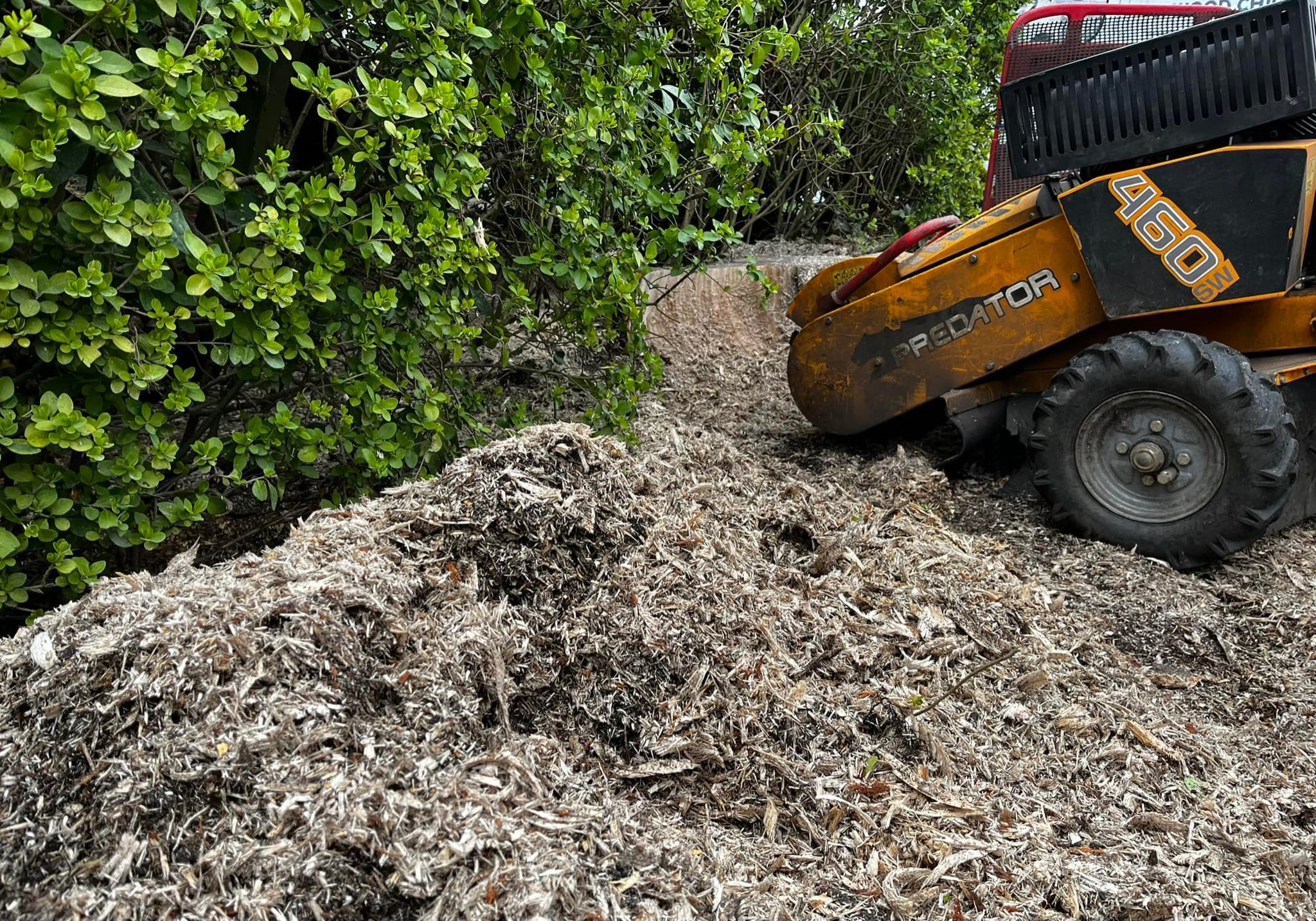 Stump grinding and wood chipper services