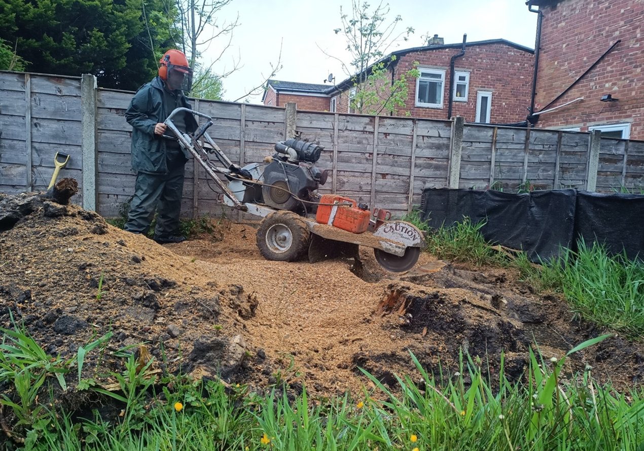 Stump grinding and wood chipper services